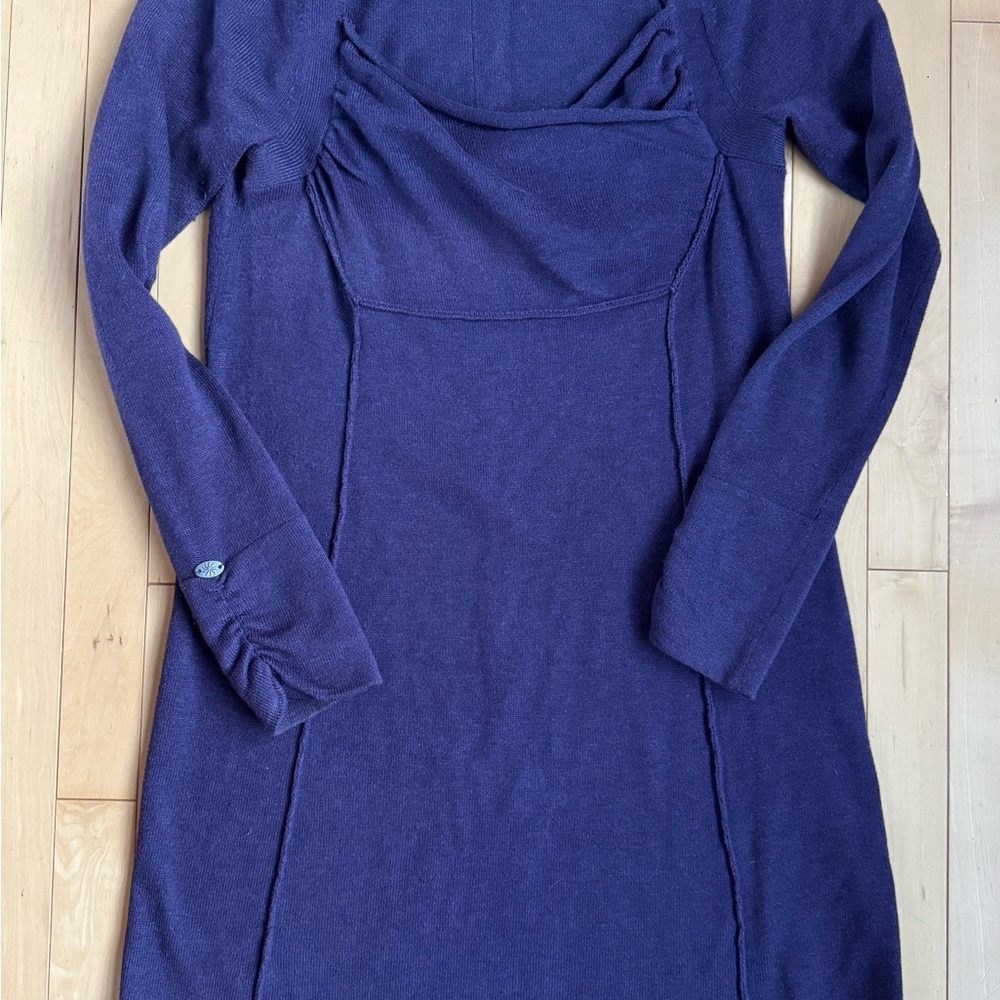 Athleta Long Sleeve Sweater Dress, L Dark Purple